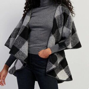 Roots Poncho (50% wool) - Size M